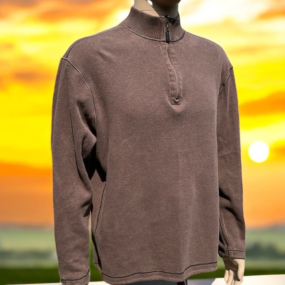 2-in-1 Age of Wisdom Reversible Brown/Olive 1/4 Zip Fleece Pullover - Picture 11 of 16